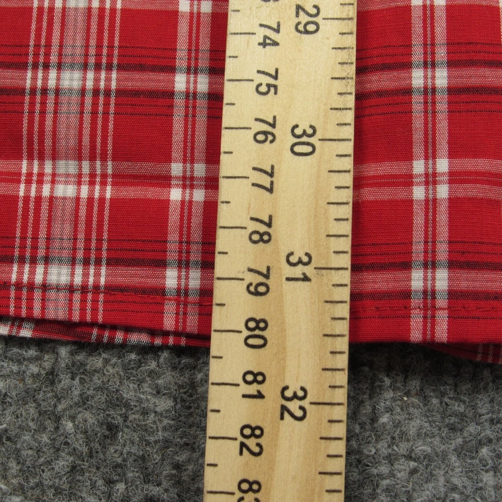 Wrangler Shirt Men Extra Extra Large Red Plaid Pearl Snap Western Cowboy Country - Picture 7 of 7